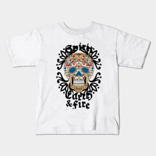 Skull of Earth Fire Kids T-Shirt